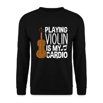 Violin Violin Violinist Violin Player - Unisex Sweatshirt - black - Front - Alina (178cm) & Michal (187cm)