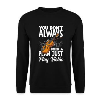 Violin Violin Violinist Violin Player - Unisex Sweatshirt - black - Front - Alina (178cm) & Michal (187cm)