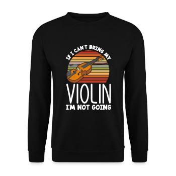Violin Violin Violinist Violin Player - Unisex Sweatshirt - black - Front - Alina (178cm) & Michal (187cm)