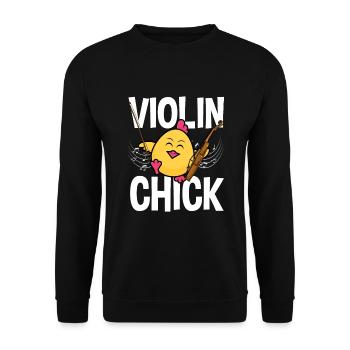 Geige Violine Geigenspieler Violinenspieler - Unisex Pullover - Schwarz - Vorne - Alina (178cm) & Michal (187cm)