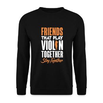 Violin Violin Violinist Violin Player - Unisex Sweatshirt - black - Front - Alina (178cm) & Michal (187cm)
