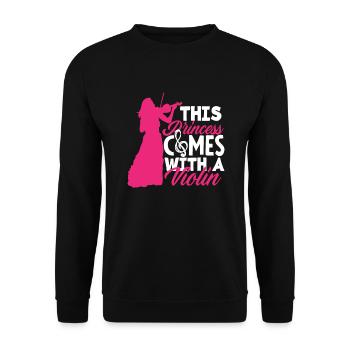 Geige Violine Geigenspieler Violinenspieler - Unisex Pullover - Schwarz - Vorne - Alina (178cm) & Michal (187cm)