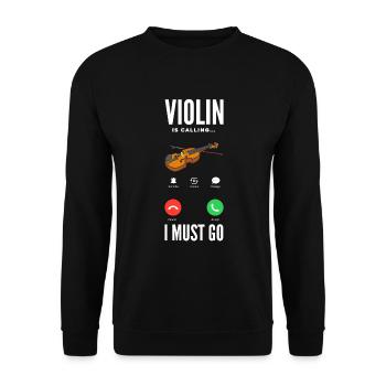 Violin Violin Violinist Violin Player - Unisex Sweatshirt - black - Front - Alina (178cm) & Michal (187cm)