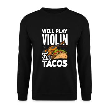Violin Violin Violinist Violin Player - Unisex Sweatshirt - black - Front - Alina (178cm) & Michal (187cm)