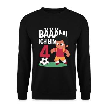 4e anniversaire 4 ans de football joueur de football - Sweat-shirt Unisexe - noir - Devant - Alina (178cm) & Michal (187cm)
