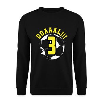 3rd Birthday 3 Years Soccer Soccer Player - Unisex Sweatshirt - black - Front - Alina (178cm) & Michal (187cm)
