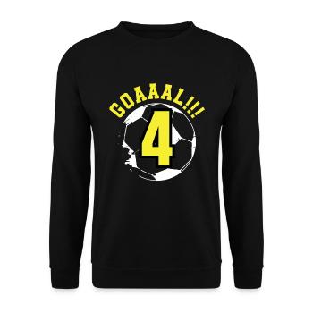 4e anniversaire 4 ans de football joueur de football - Sweat-shirt Unisexe - noir - Devant - Alina (178cm) & Michal (187cm)