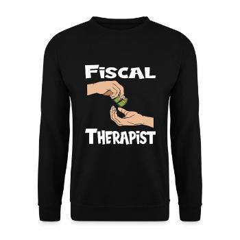 Steuerzahler Finanzamt Steuer zahlen - Unisex Pullover - Schwarz - Vorne - Alina (178cm) & Michal (187cm)