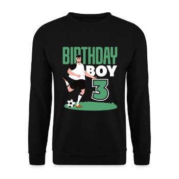 3rd Birthday 3 Years Soccer Soccer Player - Unisex Sweatshirt - black - Front - Alina (178cm) & Michal (187cm)