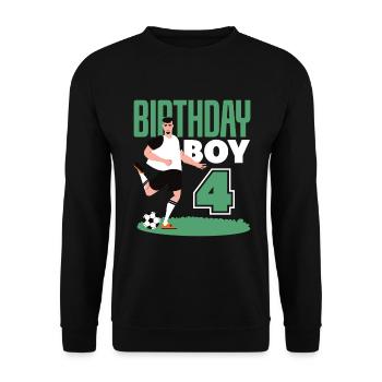 4e anniversaire 4 ans de football joueur de football - Sweat-shirt Unisexe - noir - Devant - Alina (178cm) & Michal (187cm)