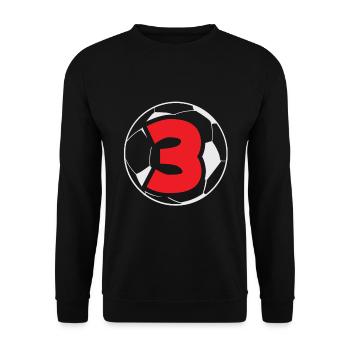 3rd Birthday 3 Years Soccer Soccer Player - Unisex Sweatshirt - black - Front - Alina (178cm) & Michal (187cm)