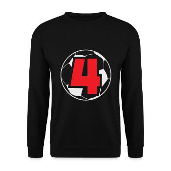 4e anniversaire 4 ans de football joueur de football - Sweat-shirt Unisexe - noir - Devant - Alina (178cm) & Michal (187cm)