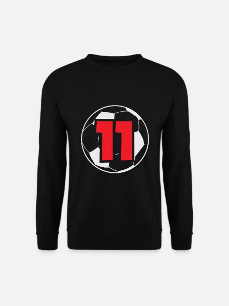 11. Geburtstag 11 Jahre Fußball Fußballspieler - Unisex Pullover - Schwarz