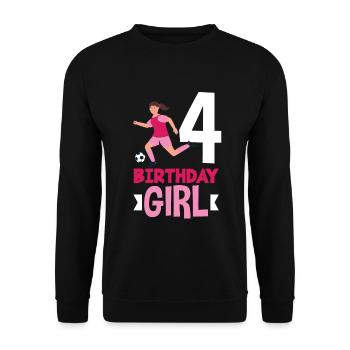 4e anniversaire 4 ans de football joueur de football - Sweat-shirt Unisexe - noir - Devant - Alina (178cm) & Michal (187cm)
