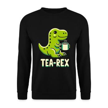TEA-REX - Thé de dinosaure - Sweat-shirt Unisexe - noir - Devant - Alina (178cm) & Michal (187cm)