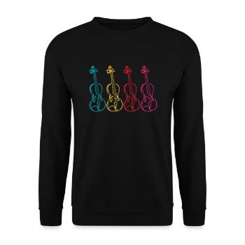 Violin Violin Violinist Violin Player - Unisex Sweatshirt - black - Front - Alina (178cm) & Michal (187cm)