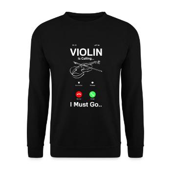 Violin Violin Violinist Violin Player - Unisex Sweatshirt - black - Front - Alina (178cm) & Michal (187cm)