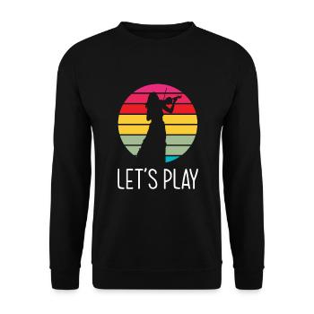 Violin Violin Violinist Violin Player - Unisex Sweatshirt - black - Front - Alina (178cm) & Michal (187cm)