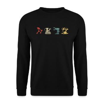Programmeur de robots robotiques - Sweat-shirt Unisexe - noir - Devant - Alina (178cm) & Michal (187cm)