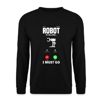 Programmeur de robots robotiques - Sweat-shirt Unisexe - noir - Devant - Alina (178cm) & Michal (187cm)