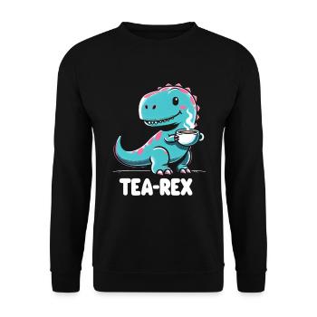 TEA-REX - Thé de dinosaure - Sweat-shirt Unisexe - noir - Devant - Alina (178cm) & Michal (187cm)