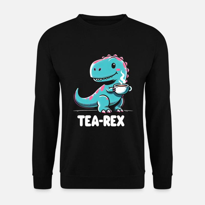 TEA-REX - Dinosaurier-Tee - Unisex Pullover - Schwarz