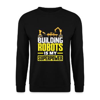 Programmeur de robots robotiques - Sweat-shirt Unisexe - noir - Devant - Alina (178cm) & Michal (187cm)