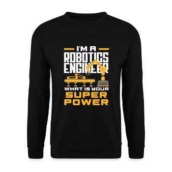 Programmeur de robots robotiques - Sweat-shirt Unisexe - noir - Devant - Alina (178cm) & Michal (187cm)