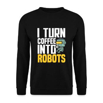 Programmeur de robots robotiques - Sweat-shirt Unisexe - noir - Devant - Alina (178cm) & Michal (187cm)