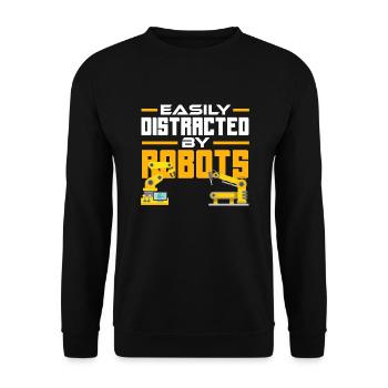 Programmeur de robots robotiques - Sweat-shirt Unisexe - noir - Devant - Alina (178cm) & Michal (187cm)