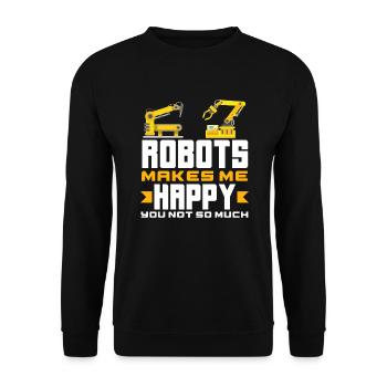 Programmeur de robots robotiques - Sweat-shirt Unisexe - noir - Devant - Alina (178cm) & Michal (187cm)