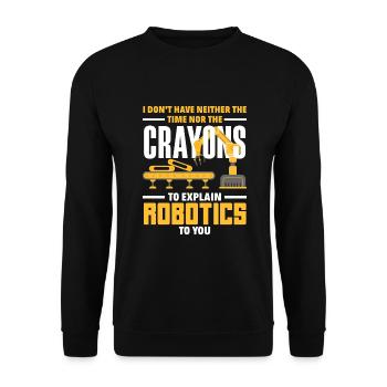 Programmeur de robots robotiques - Sweat-shirt Unisexe - noir - Devant - Alina (178cm) & Michal (187cm)