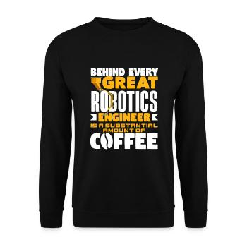 Programmeur de robots robotiques - Sweat-shirt Unisexe - noir - Devant - Alina (178cm) & Michal (187cm)