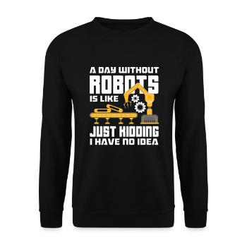 Programmeur de robots robotiques - Sweat-shirt Unisexe - noir - Devant - Alina (178cm) & Michal (187cm)
