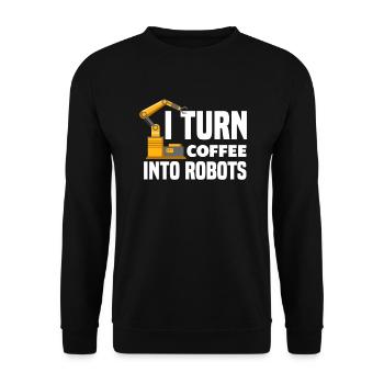 Programmeur de robots robotiques - Sweat-shirt Unisexe - noir - Devant - Alina (178cm) & Michal (187cm)