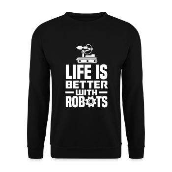 Programmeur de robots robotiques - Sweat-shirt Unisexe - noir - Devant - Alina (178cm) & Michal (187cm)