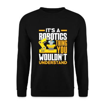 Programmeur de robots robotiques - Sweat-shirt Unisexe - noir - Devant - Alina (178cm) & Michal (187cm)