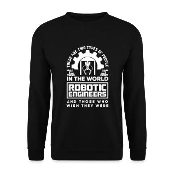 Programmeur de robots robotiques - Sweat-shirt Unisexe - noir - Devant - Alina (178cm) & Michal (187cm)