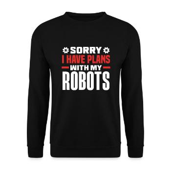 Programmeur de robots robotiques - Sweat-shirt Unisexe - noir - Devant - Alina (178cm) & Michal (187cm)