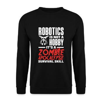 Programmeur de robots robotiques - Sweat-shirt Unisexe - noir - Devant - Alina (178cm) & Michal (187cm)