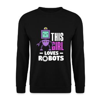 Programmeur de robots robotiques - Sweat-shirt Unisexe - noir - Devant - Alina (178cm) & Michal (187cm)