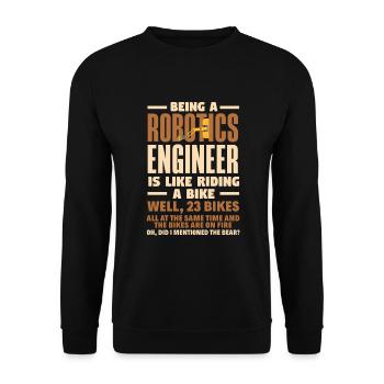 Programmeur de robots robotiques - Sweat-shirt Unisexe - noir - Devant - Alina (178cm) & Michal (187cm)
