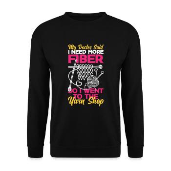 Drôle de tricot à l’aiguille à tricoter cadeau - Sweat-shirt Unisexe - noir - Devant - Alina (178cm) & Michal (187cm)