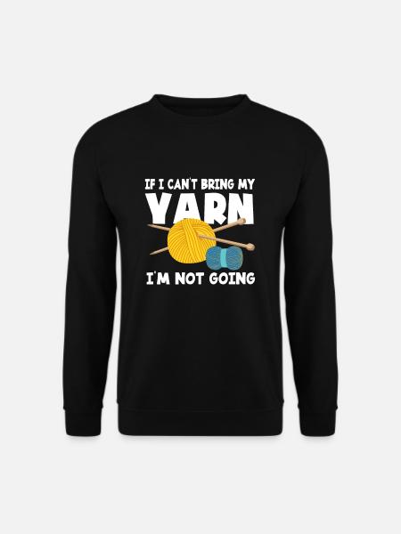 Funny Knitting Knitting Needle Gift - Unisex Sweatshirt - black