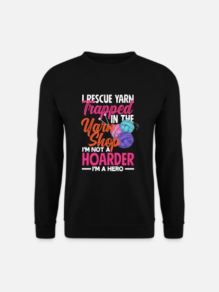 Funny Knitting Knitting Needle Gift - Unisex Sweatshirt - black