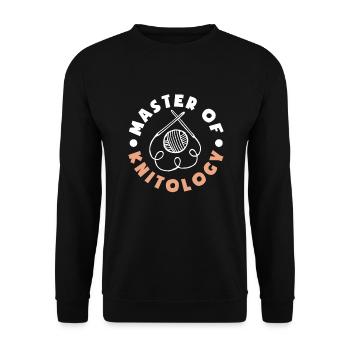 Lustiges Stricken Stricknadel Geschenk - Unisex Pullover - Schwarz - Vorne - Alina (178cm) & Michal (187cm)