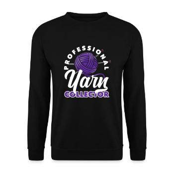 Lustiges Stricken Stricknadel Geschenk - Unisex Pullover - Schwarz - Vorne - Alina (178cm) & Michal (187cm)