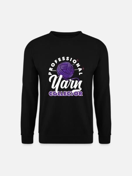 Funny Knitting Knitting Needle Gift - Unisex Sweatshirt - black