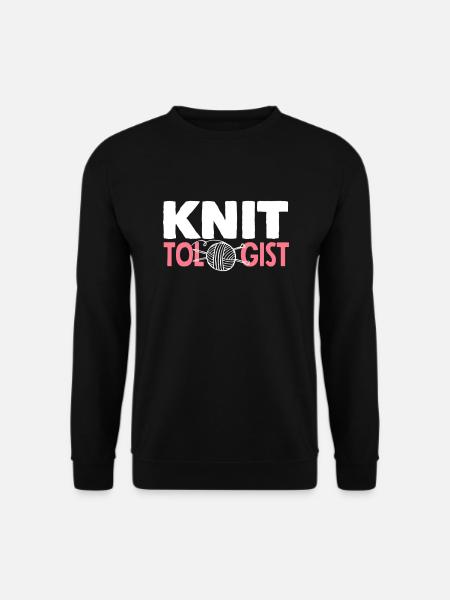 Funny Knitting Knitting Needle Gift - Unisex Sweatshirt - black