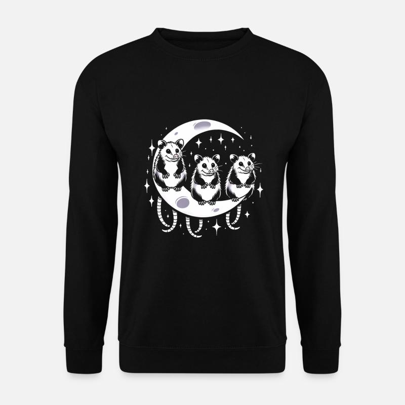 Mèmes Opossums Lune - Sweat-shirt Unisexe - noir